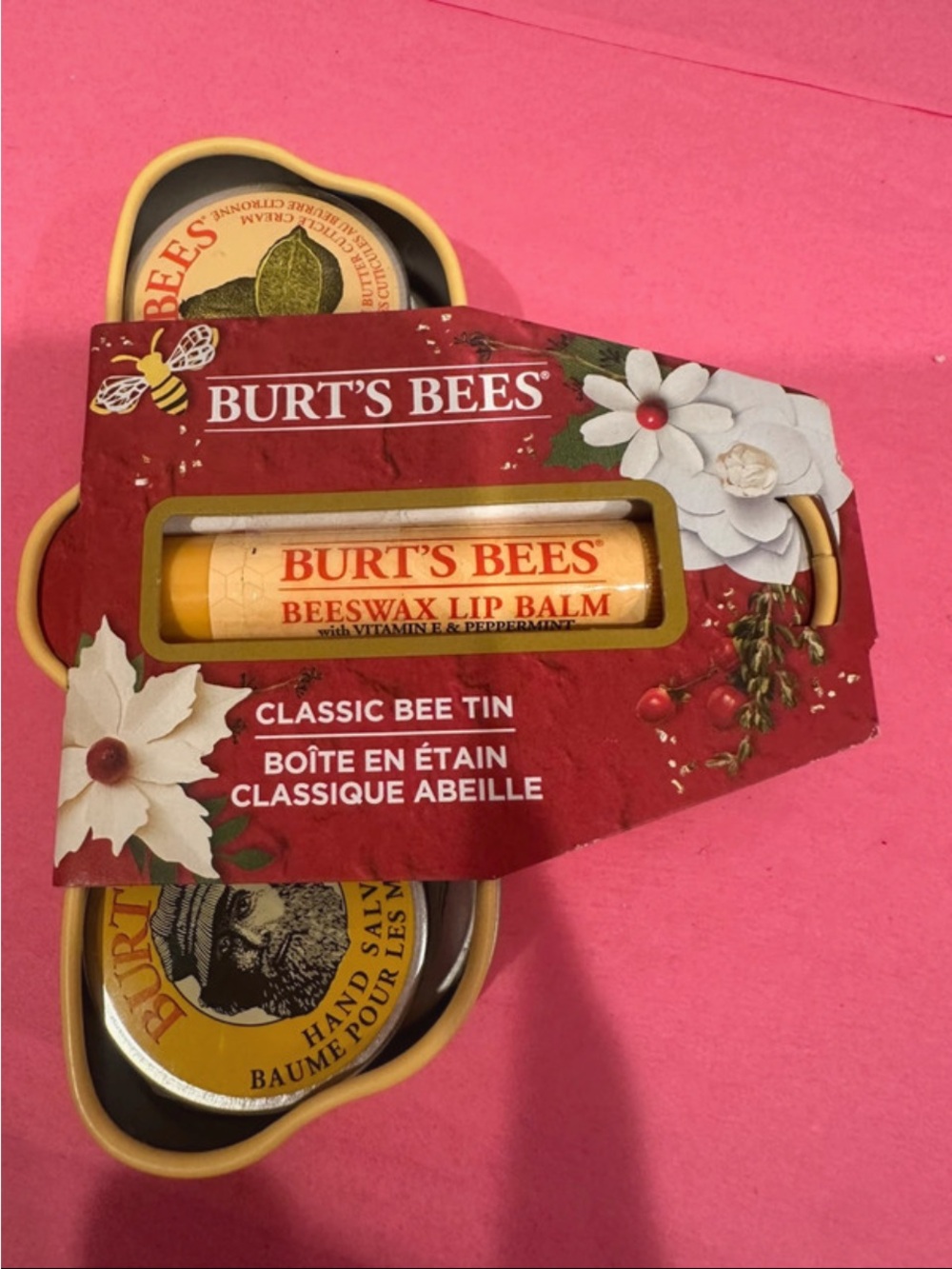 Burt's Bees Beeswax Lip Balm & Classic Bee Tin - Yellow